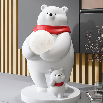 SnowGlow - Cute Table Lamp with Polar Bear Elements and Inviting Illumination 5