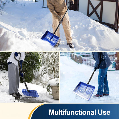 Heavy Duty Snow Shovel Ergonomic Handle Large Blade