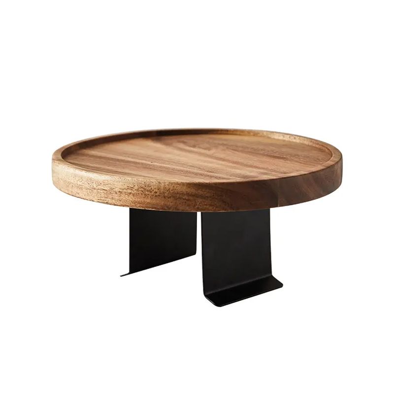 Space Saving Wooden Sofa End Table with Tray