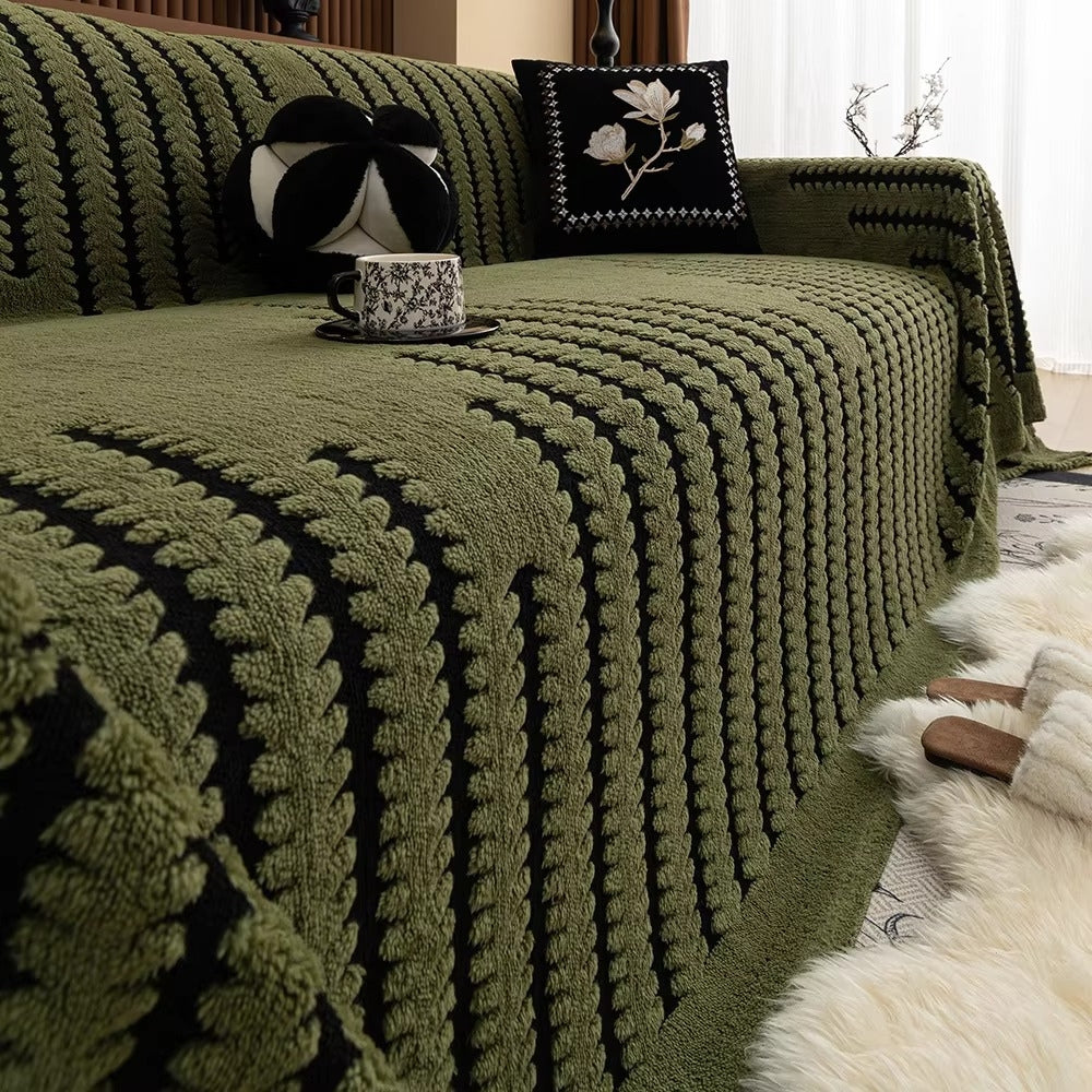Soft Velvet Couch Cover Classic Home Furniture Protector