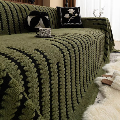 Soft Velvet Couch Cover Classic Home Furniture Protector