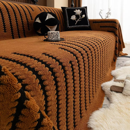 Soft Velvet Couch Cover Classic Home Furniture Protector