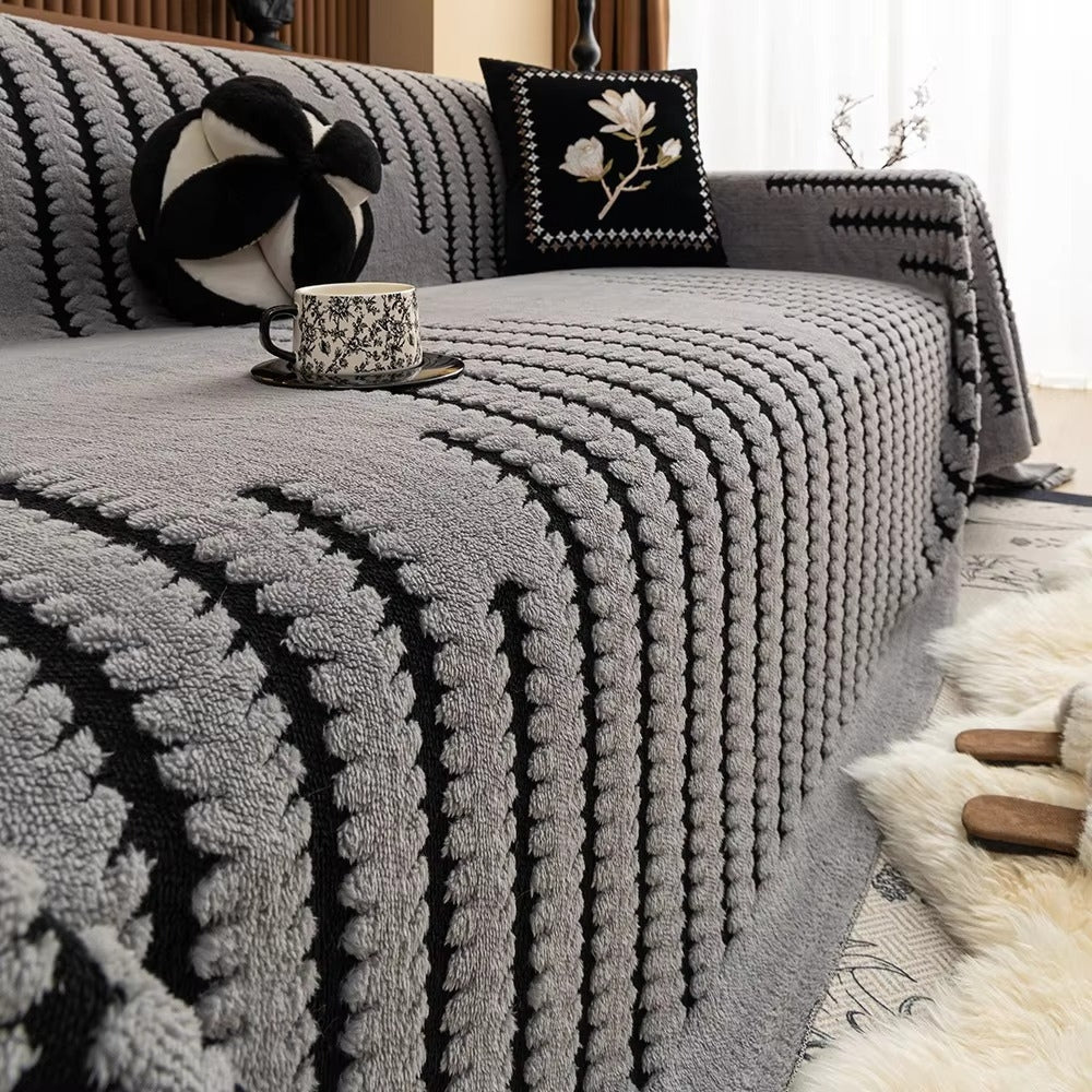Soft Velvet Couch Cover Classic Home Furniture Protector