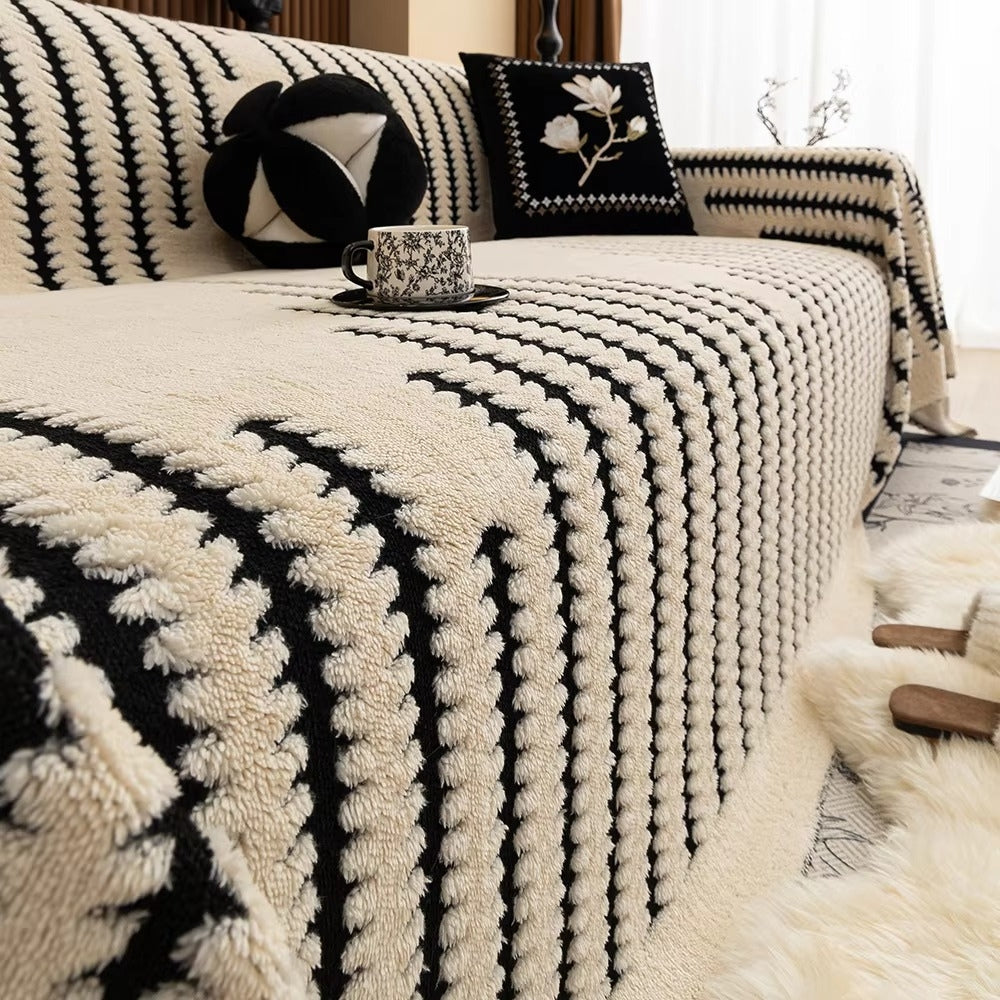 Soft Velvet Couch Cover Classic Home Furniture Protector