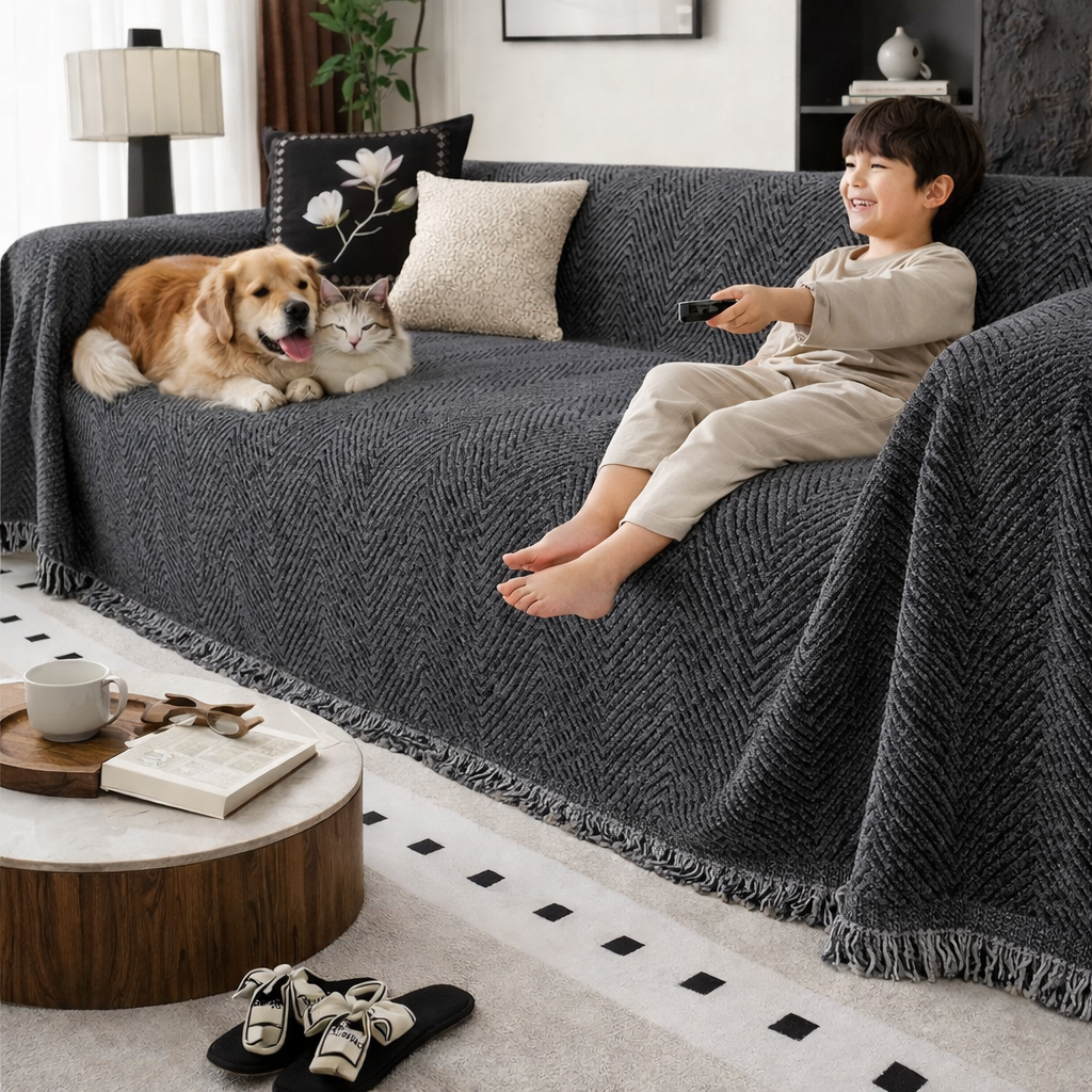 Furniture Protector Non Slip Microfiber Sofa Slipcover