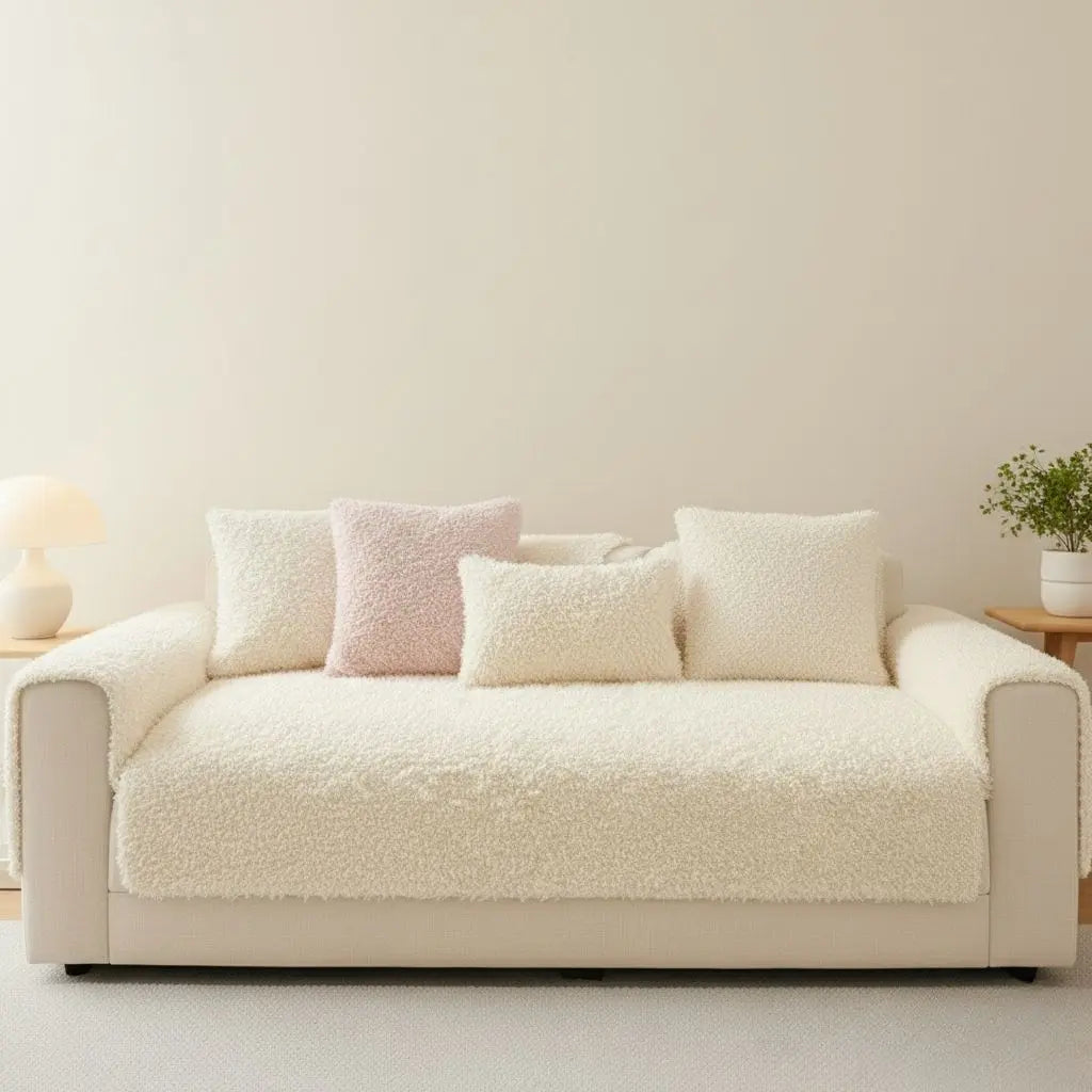 Plush Fleece Warm Couch Slipcovers - Lusomart