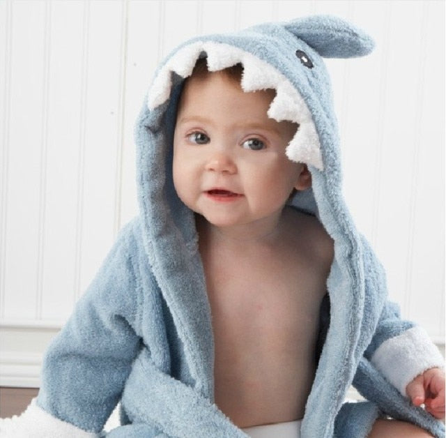 Cuddly Hooded Baby Robe with Fun Animal Ears - Lusomart