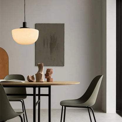 Sleek Round Glass Hanging Light