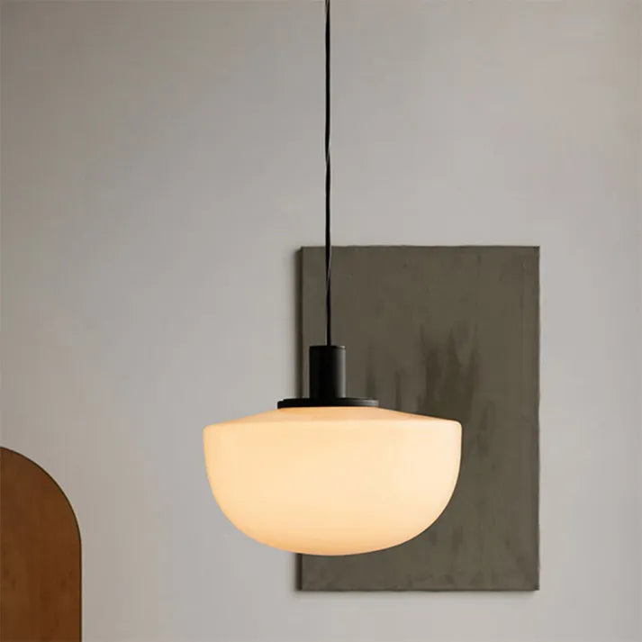Sleek Round Glass Hanging Light