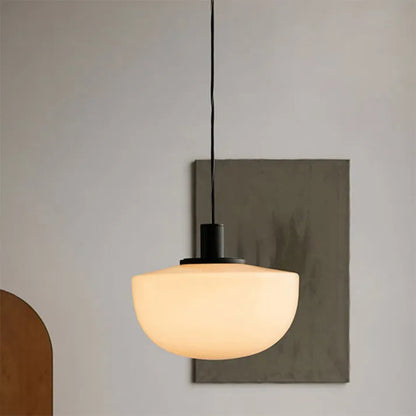 Sleek Round Glass Hanging Light