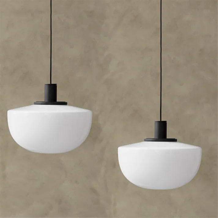 Sleek Round Glass Hanging Light