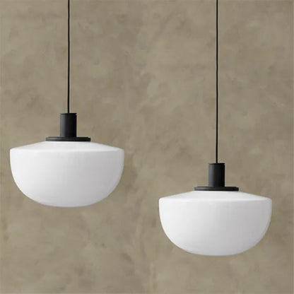 Sleek Round Glass Hanging Light