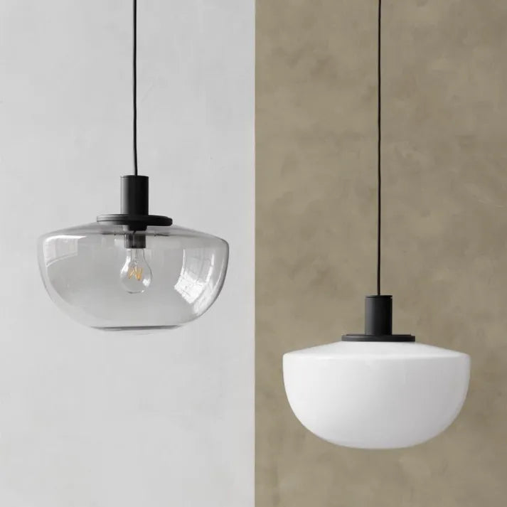 Sleek Round Glass Hanging Light