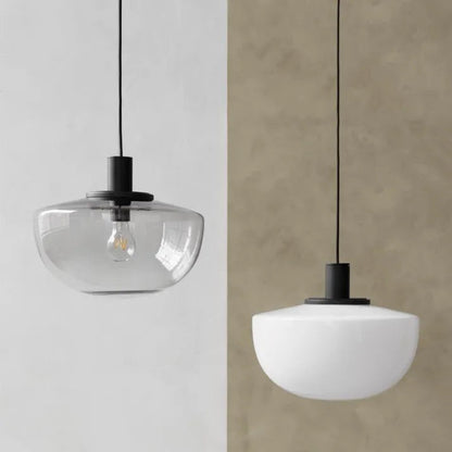 Sleek Round Glass Hanging Light
