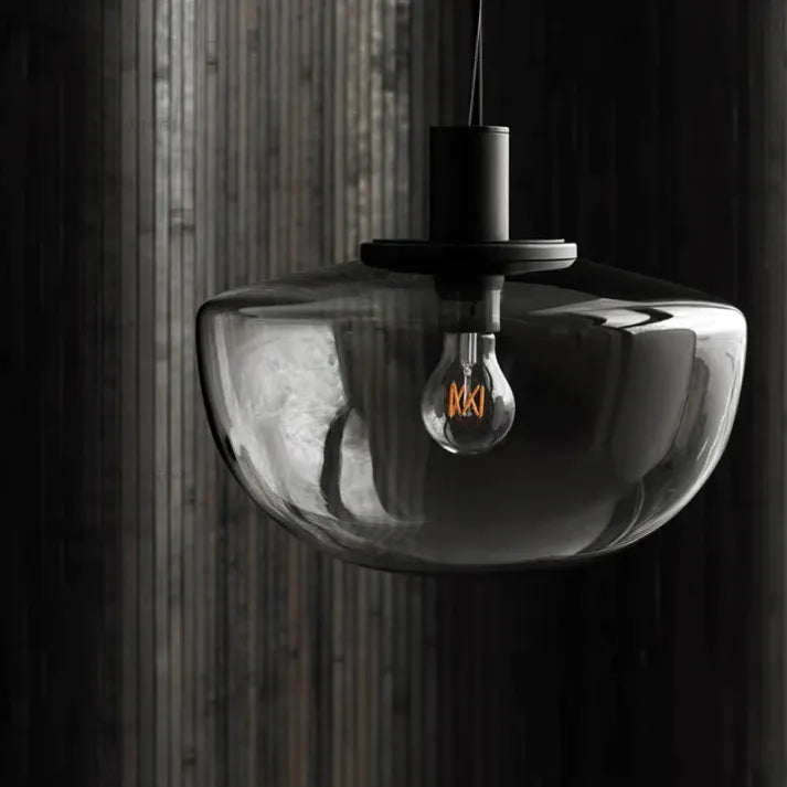 Sleek Round Glass Hanging Light