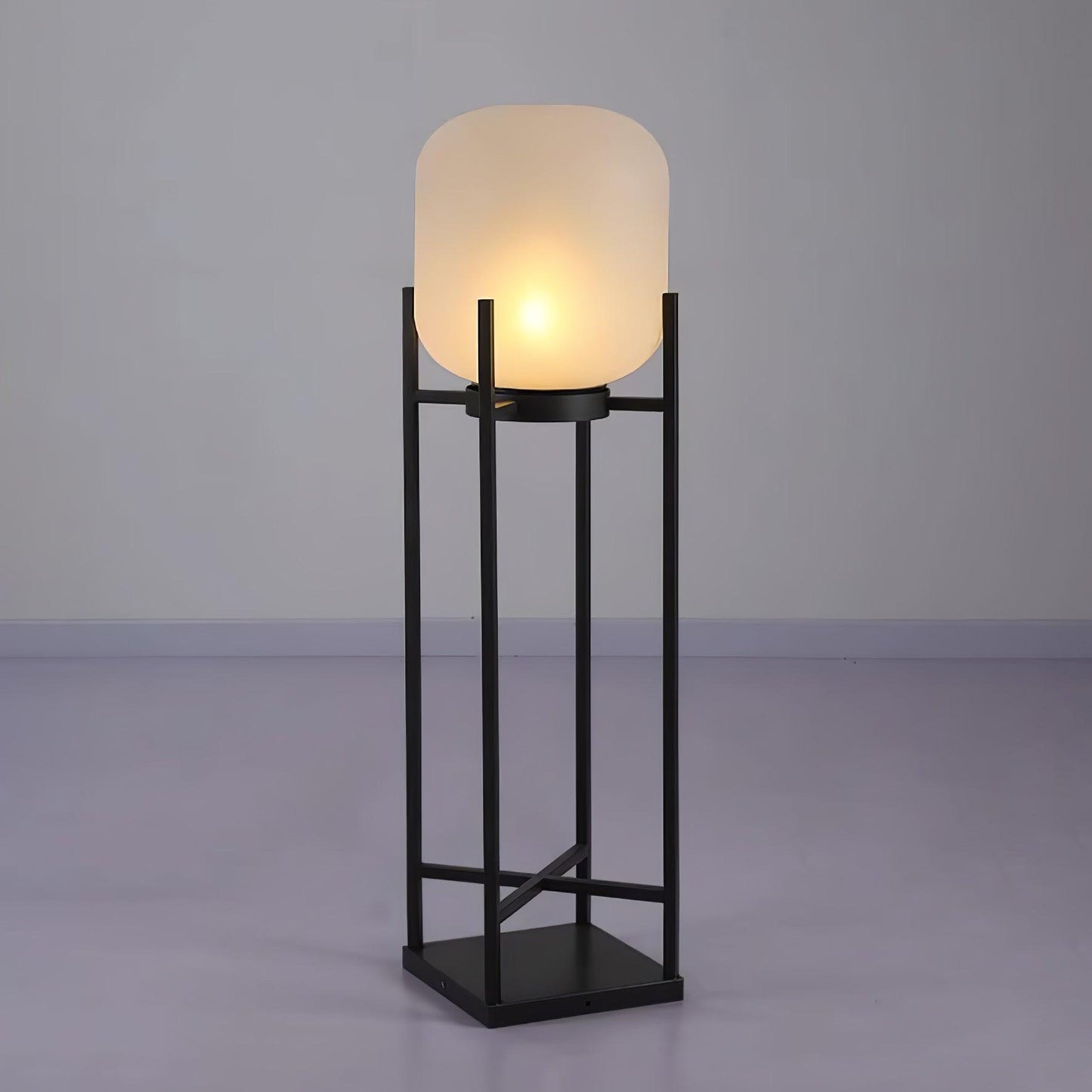 Rustic Metal Lantern Table Light