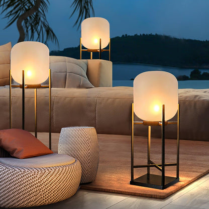 Rustic Metal Lantern Table Light