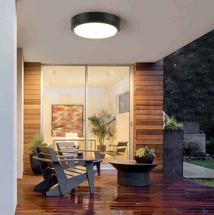 Circular Weatherproof Outside Ceiling Lamp