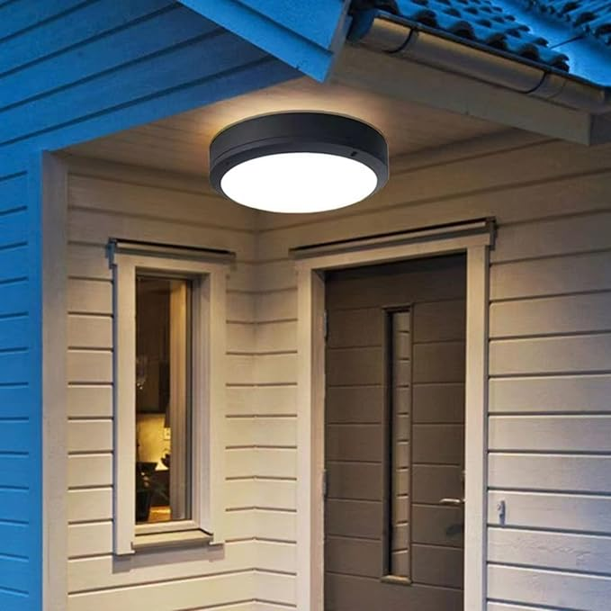 Circular Weatherproof Outside Ceiling Lamp