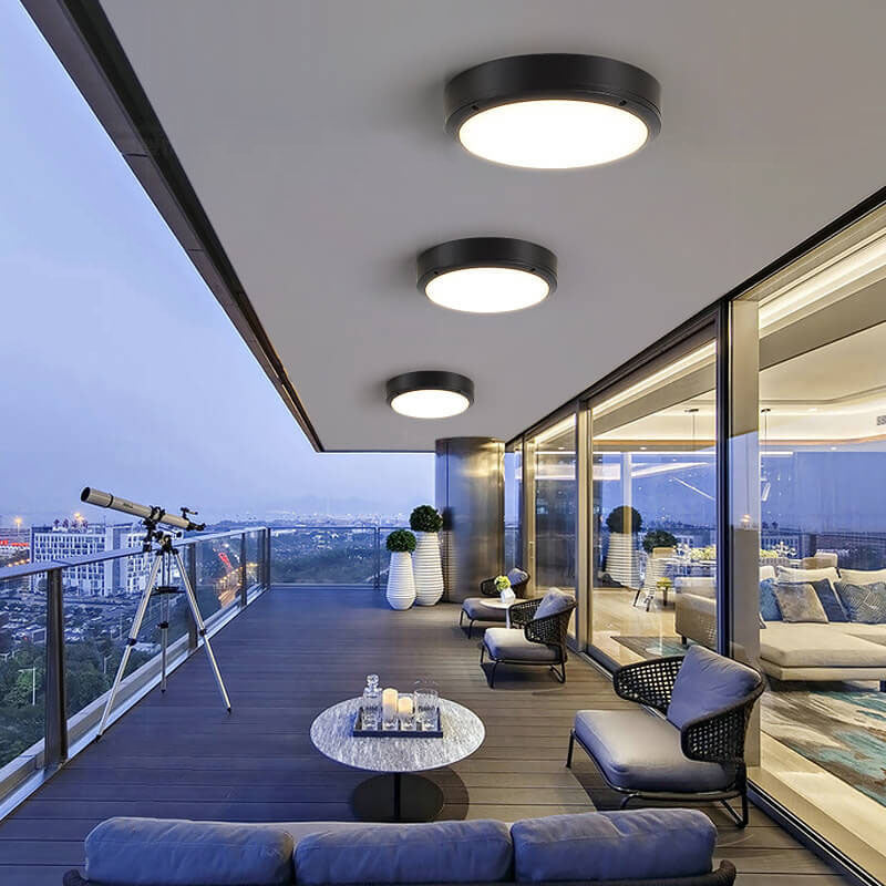 Circular Weatherproof Outside Ceiling Lamp