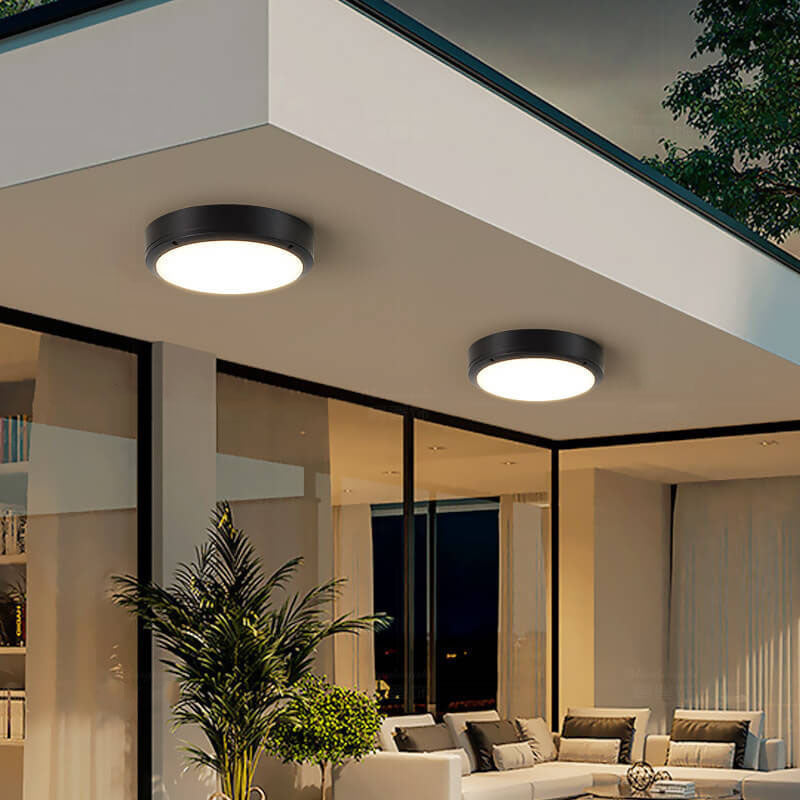 Circular Weatherproof Outside Ceiling Lamp