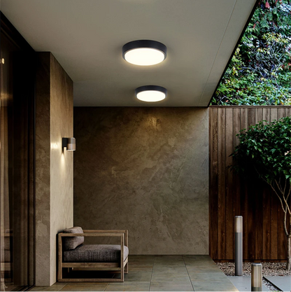 Circular Weatherproof Outside Ceiling Lamp