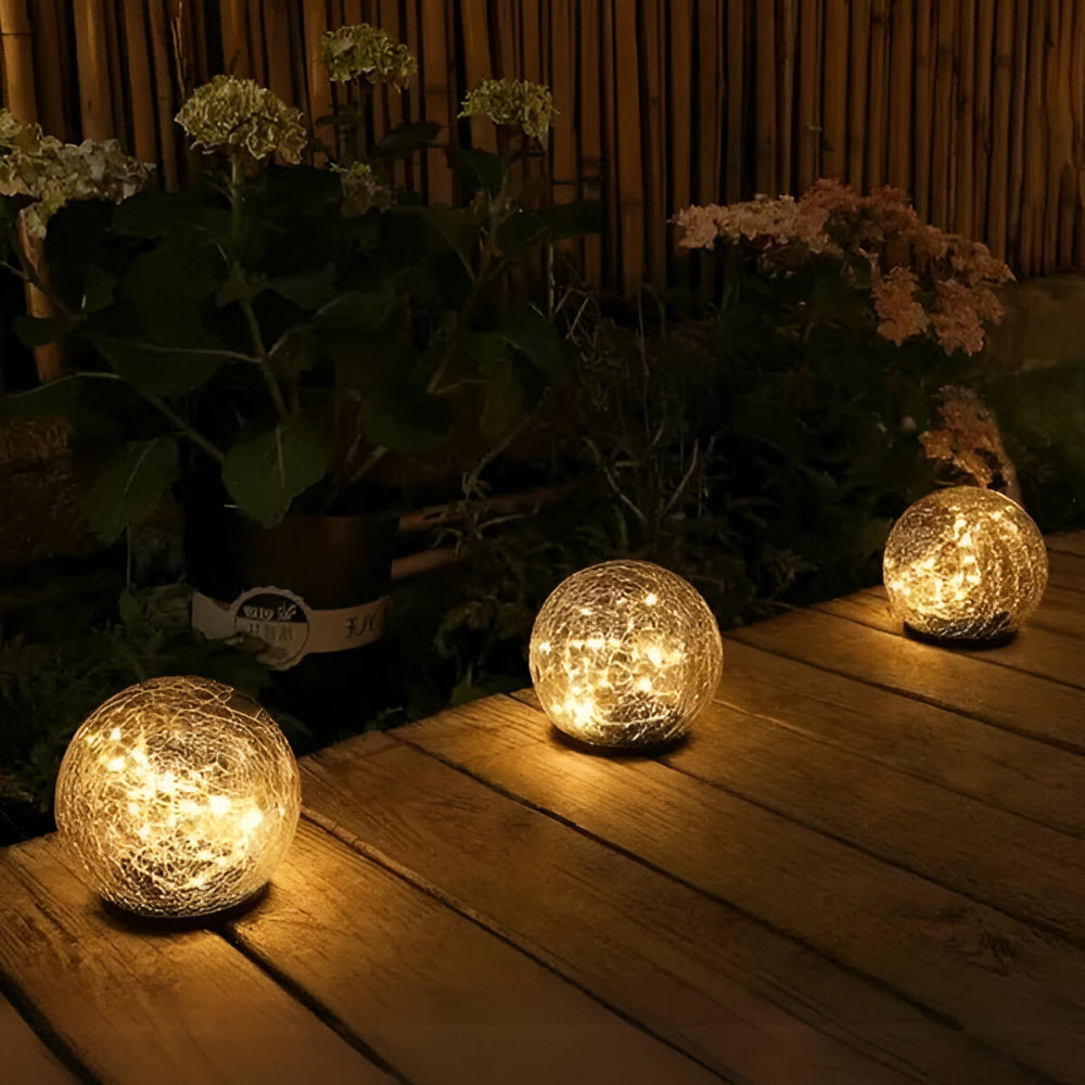 Garden LED Glass Ball Outdoor Pathway Lighting Decor