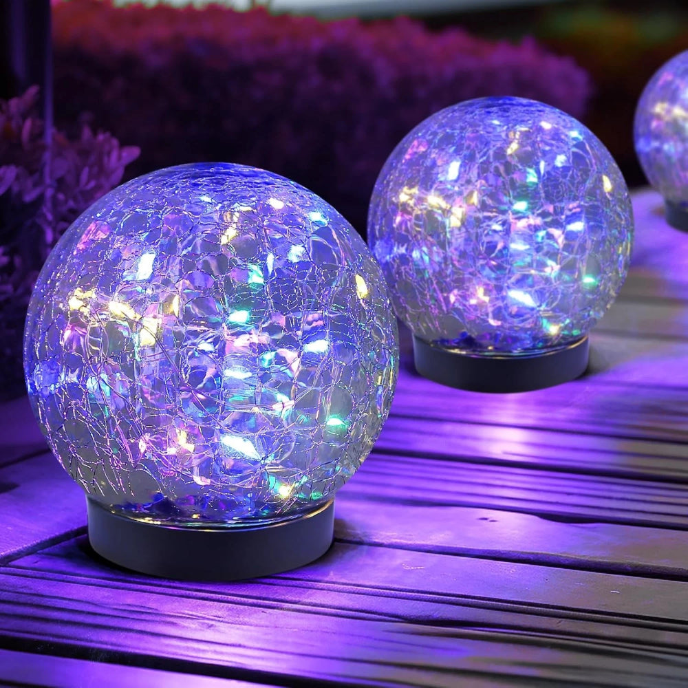 Garden LED Glass Ball Outdoor Pathway Lighting Decor