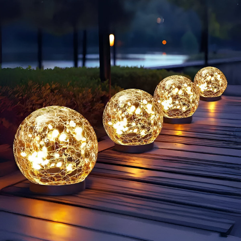 Garden LED Glass Ball Outdoor Pathway Lighting Decor