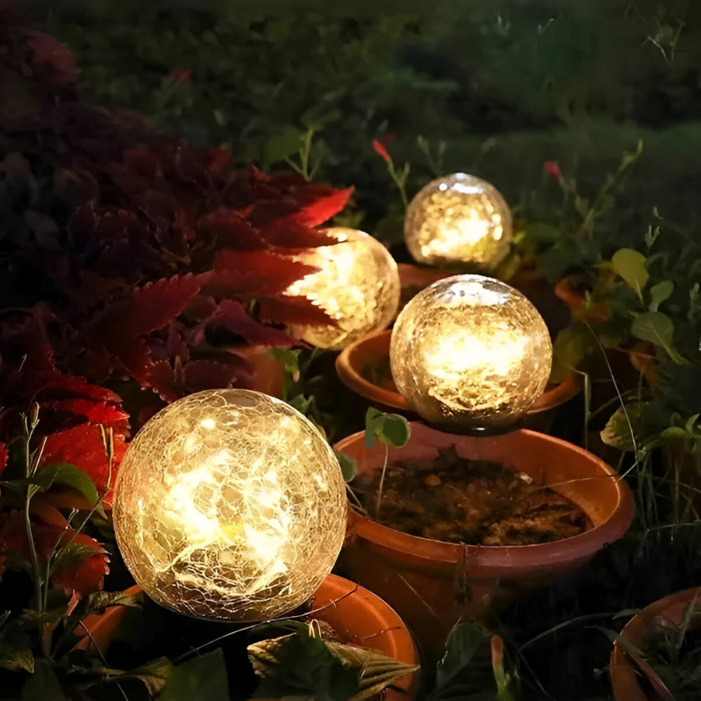 Garden LED Glass Ball Outdoor Pathway Lighting Decor