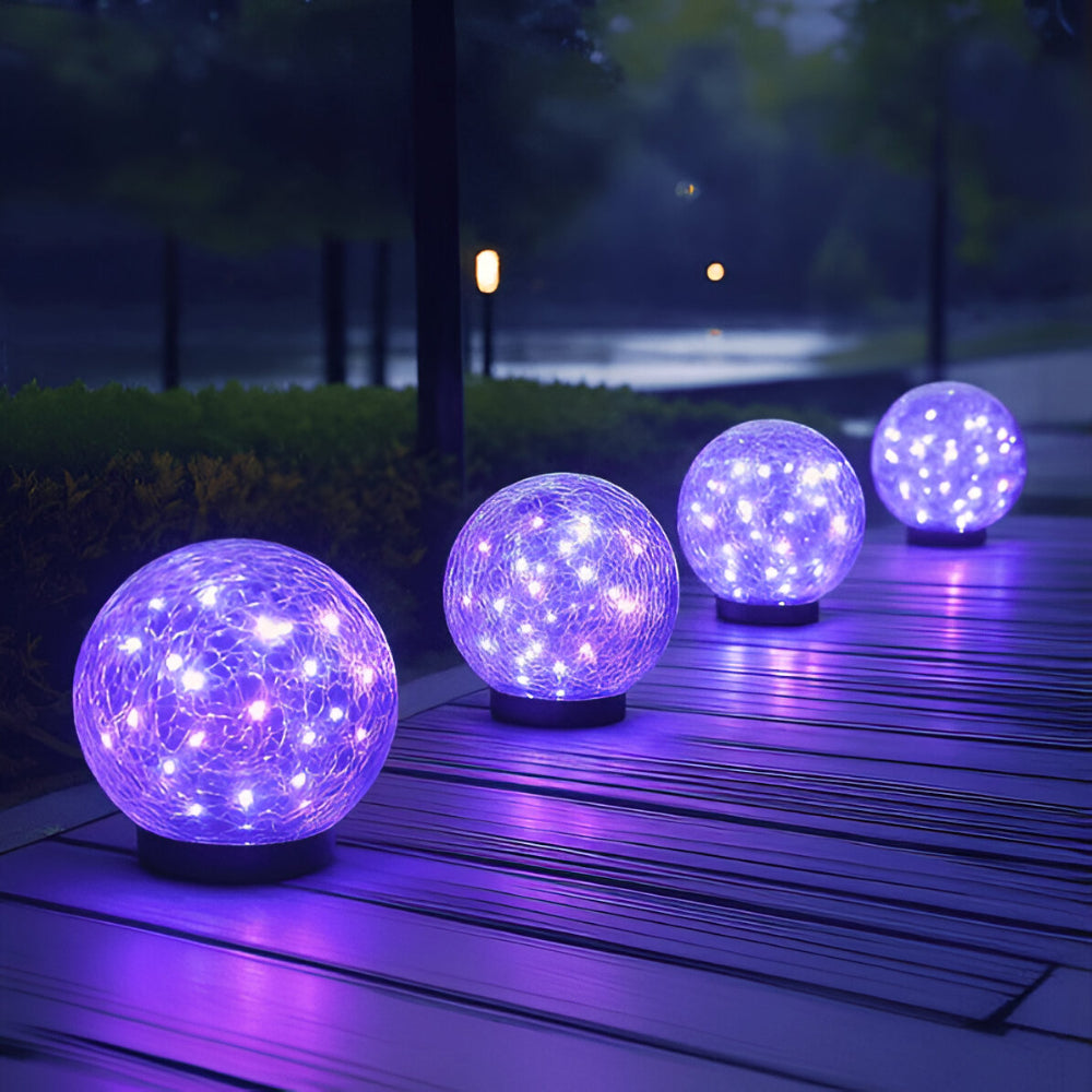 Garden LED Glass Ball Outdoor Pathway Lighting Decor