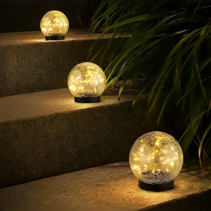 Garden LED Glass Ball Outdoor Pathway Lighting Decor