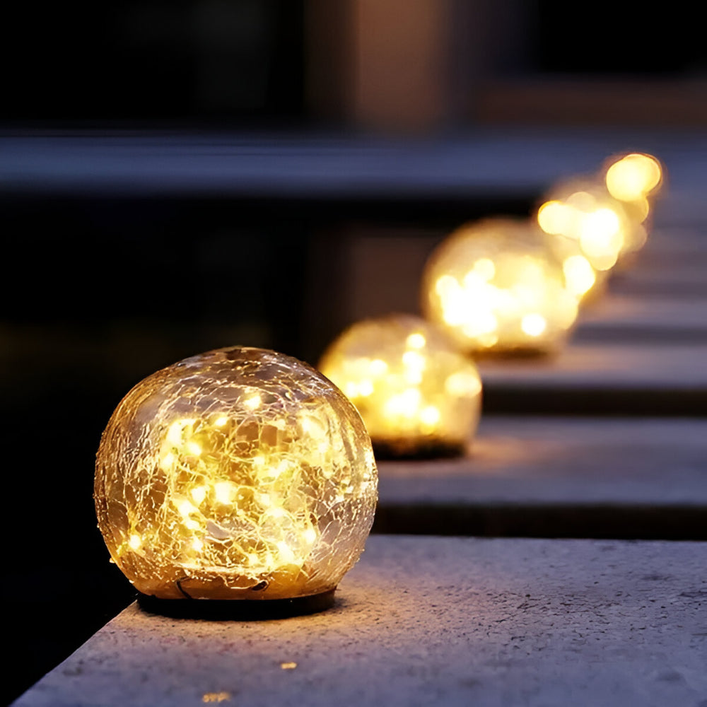 Garden LED Glass Ball Outdoor Pathway Lighting Decor