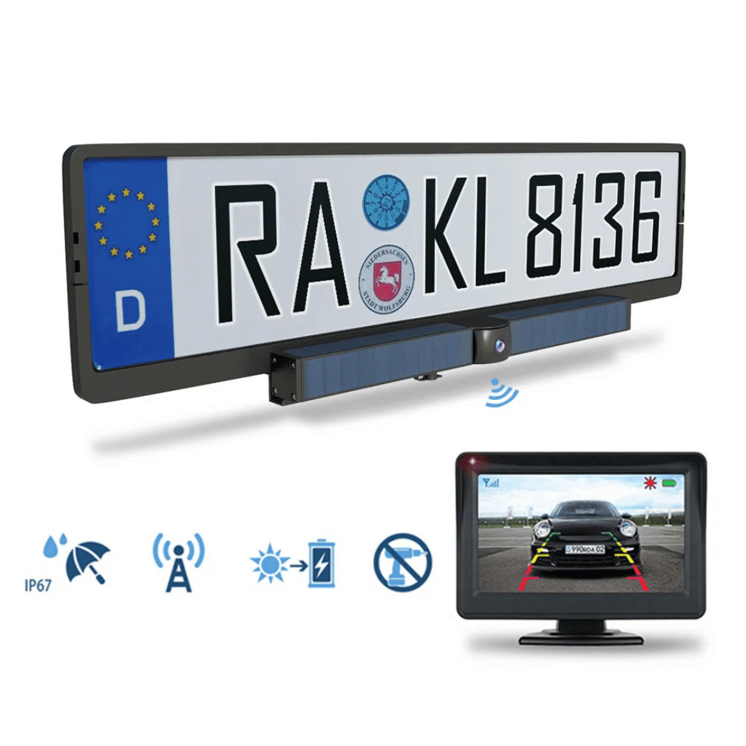 Wireless Solar Backup Camera System for Easy Install - Lusomart