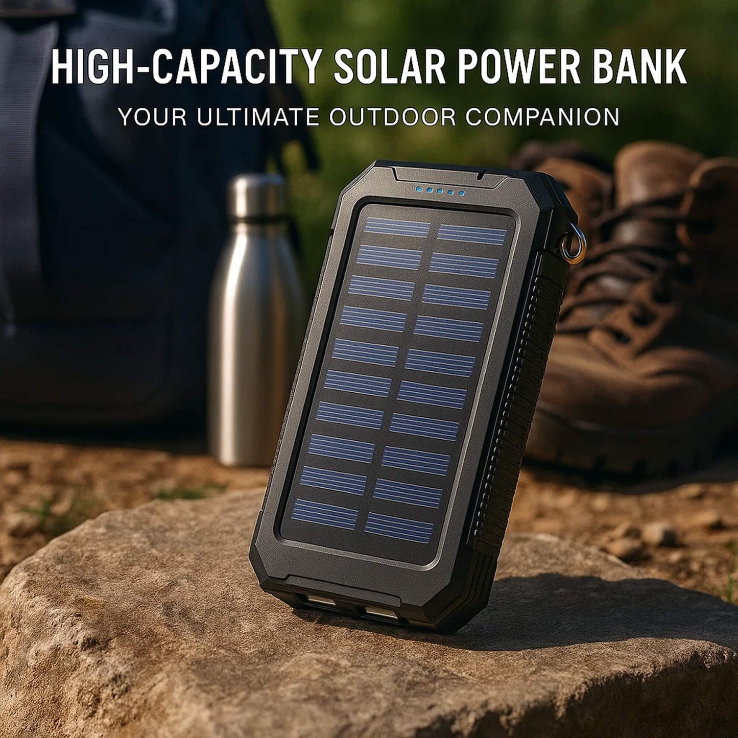 Heavy Duty 20000mAh Solar Powered Portable Charger