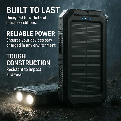 Heavy Duty 20000mAh Solar Powered Portable Charger