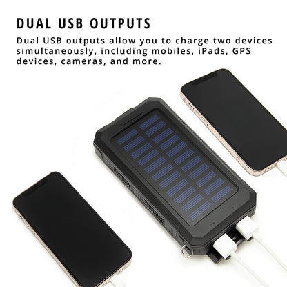 Heavy Duty 20000mAh Solar Powered Portable Charger