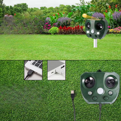 Solar Powered Ultrasonic Bird Repeller - Effective Bird Deterrent for Garden and Property Protection, Waterproof, 5 Modes, Up to 30 Feet Range 2