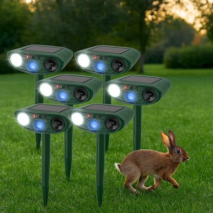 Outdoor Solar Rabbit Repellent With Flashing LED Light