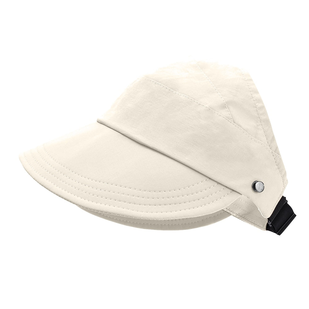 Solara | Stylish Wide Brim Cotton Sun Hat with Mask Holder for Summer 7