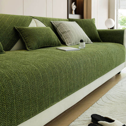 Soft Plush Fleece Sofa Slipcover Protector