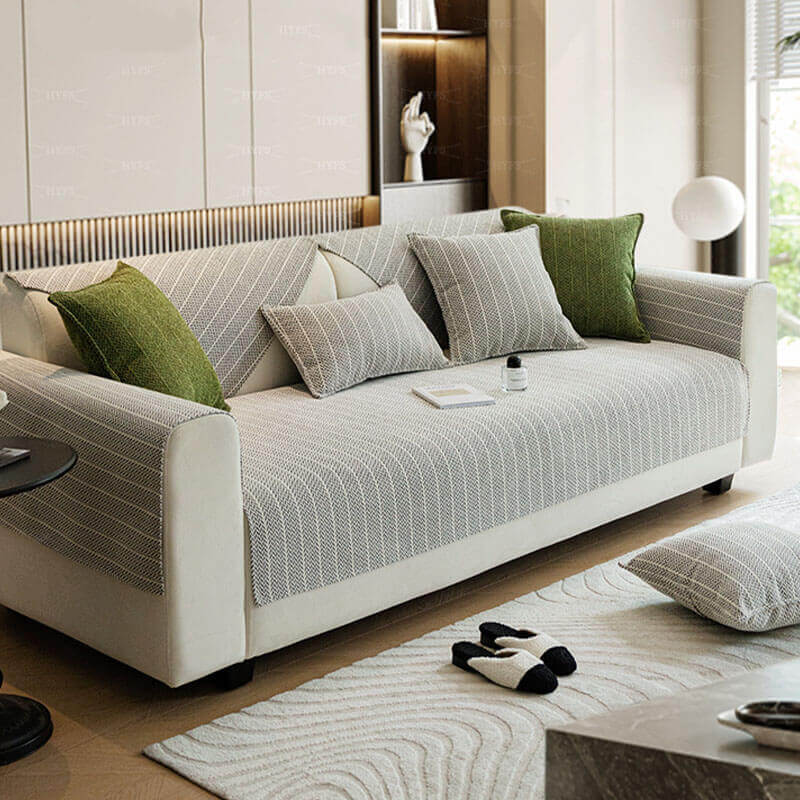 Soft Plush Fleece Sofa Slipcover Protector