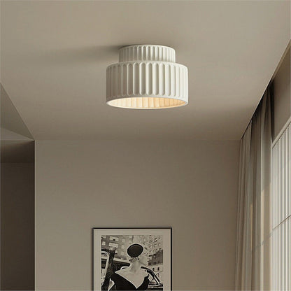 Stylish White Ceramic Ceiling Light for Simple Home Decor - Lusomart