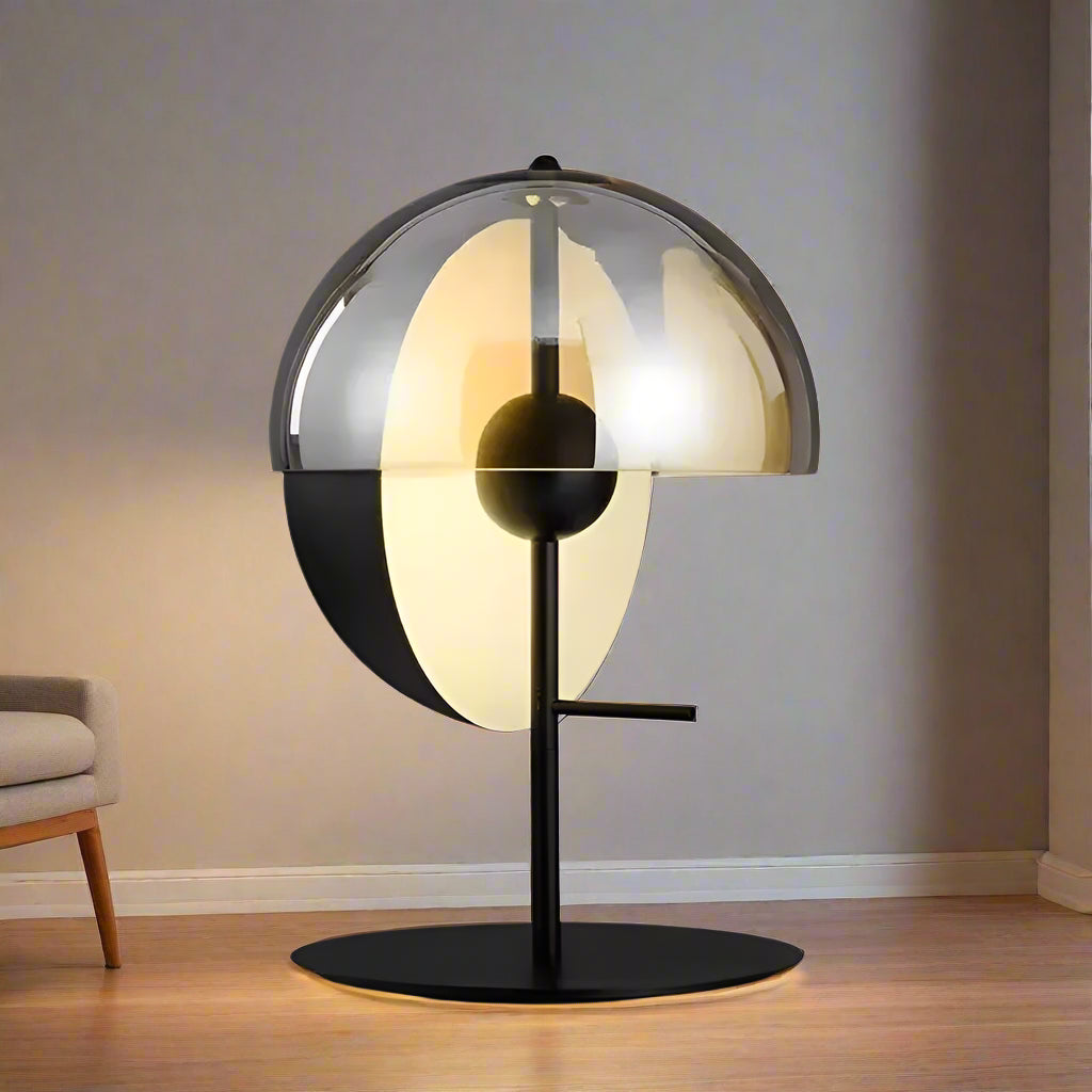 Sleek Contemporary Metal And Glass Floor Lamp - Lusomart