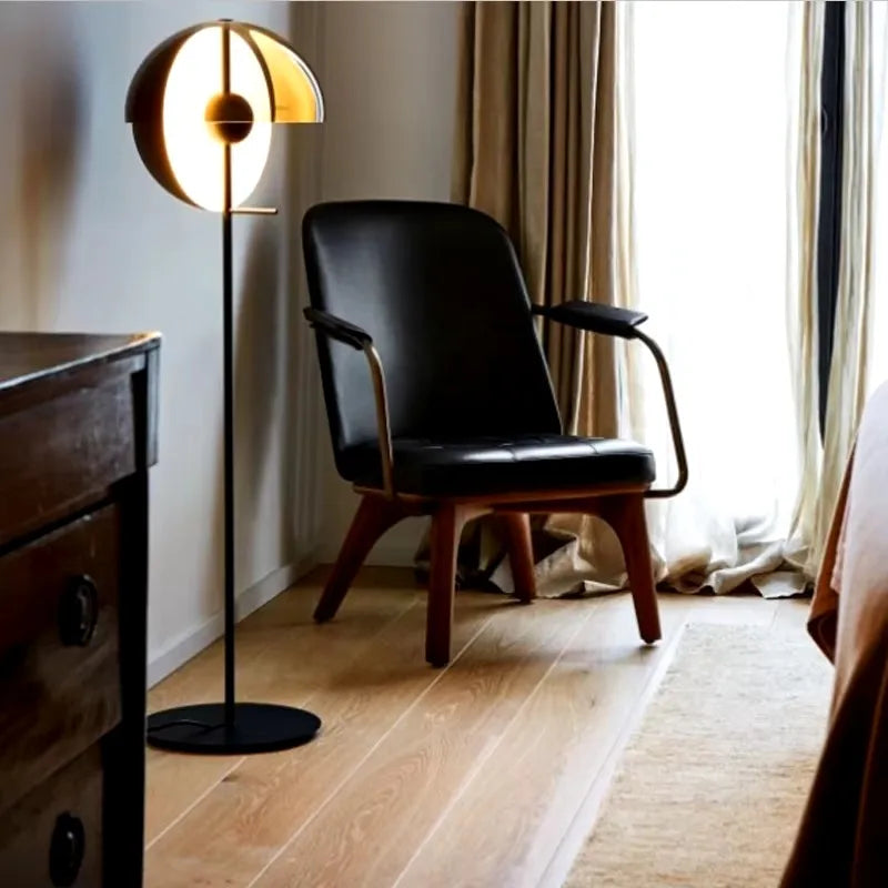 Sleek Contemporary Metal And Glass Floor Lamp