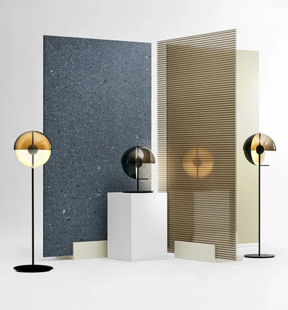 Sleek Contemporary Metal And Glass Floor Lamp