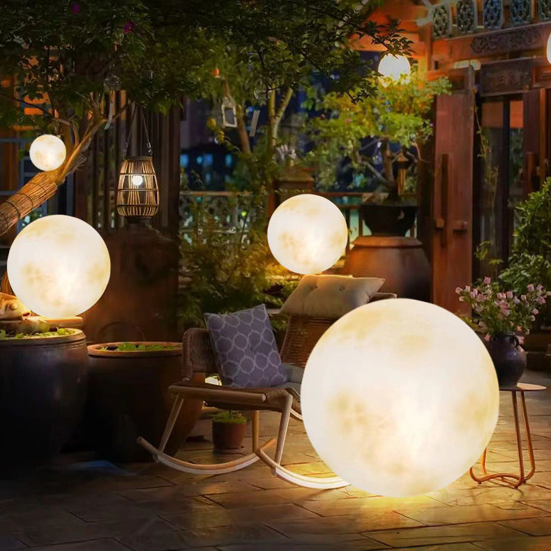 Solvyn | Spherical Solar Outdoor Moon Lamp for Stylish Gardens 2