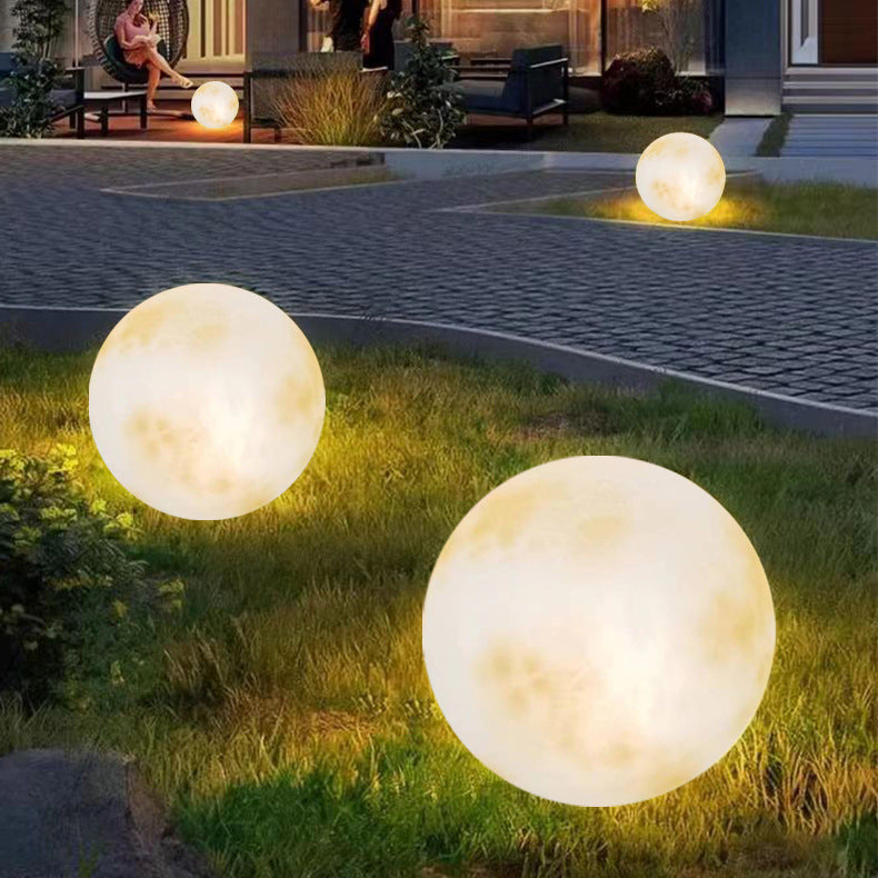 Solvyn | Spherical Solar Outdoor Moon Lamp for Stylish Gardens 3