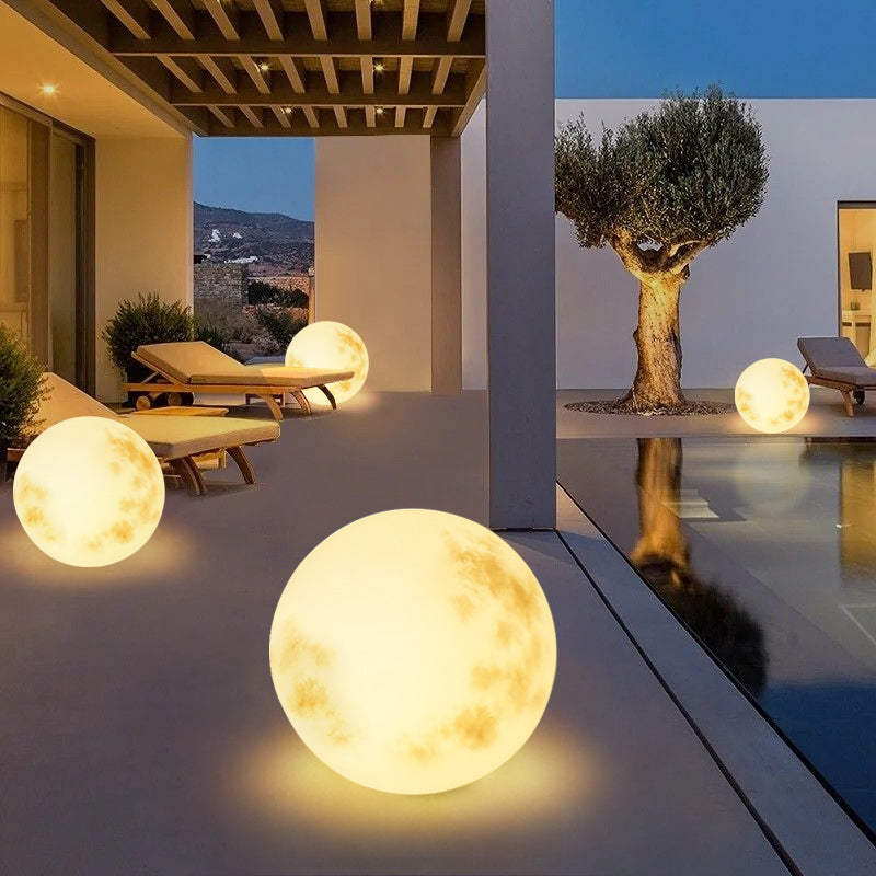 Solvyn | Spherical Solar Outdoor Moon Lamp for Stylish Gardens 4