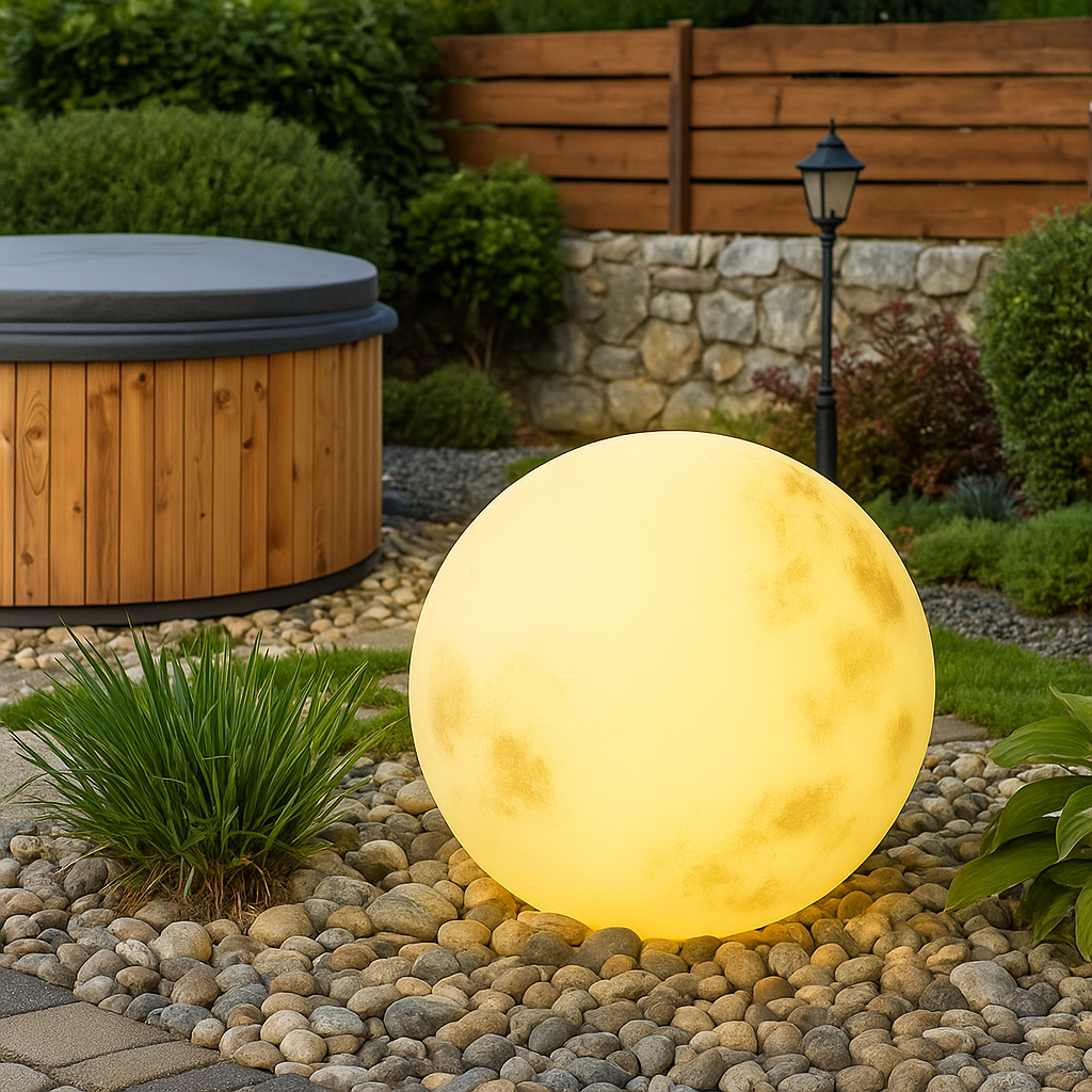Solvyn | Spherical Solar Outdoor Moon Lamp for Stylish Gardens 7